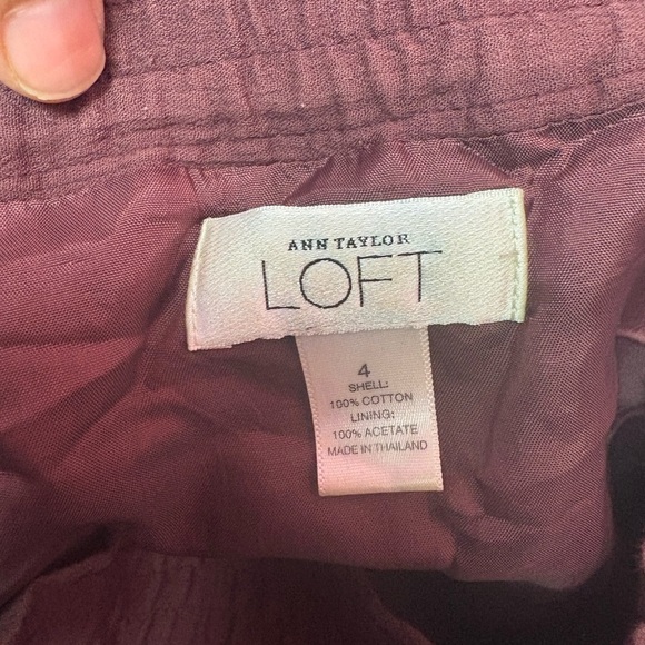 LOFT Women's Brick Red Tiered Midi Skirt - Picture 5 of 5